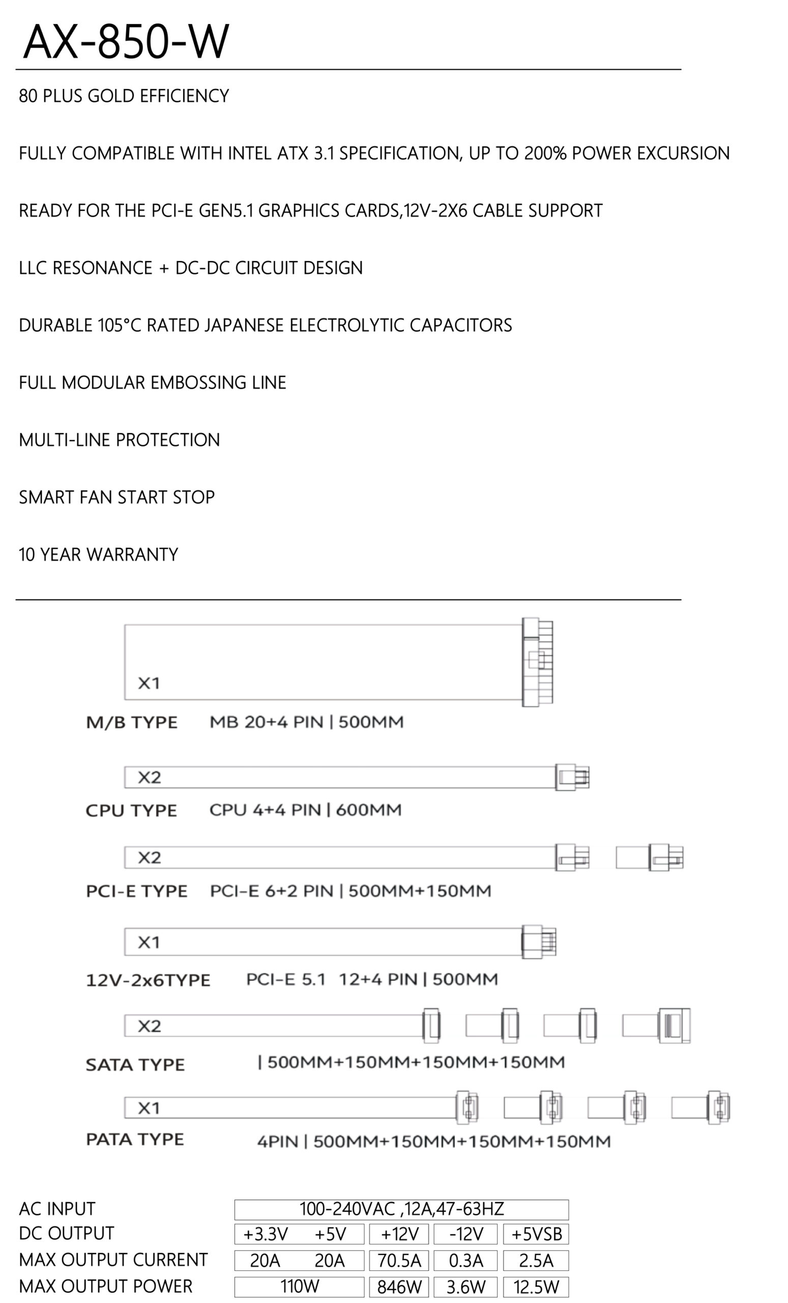 AX-850-W – Thermalright